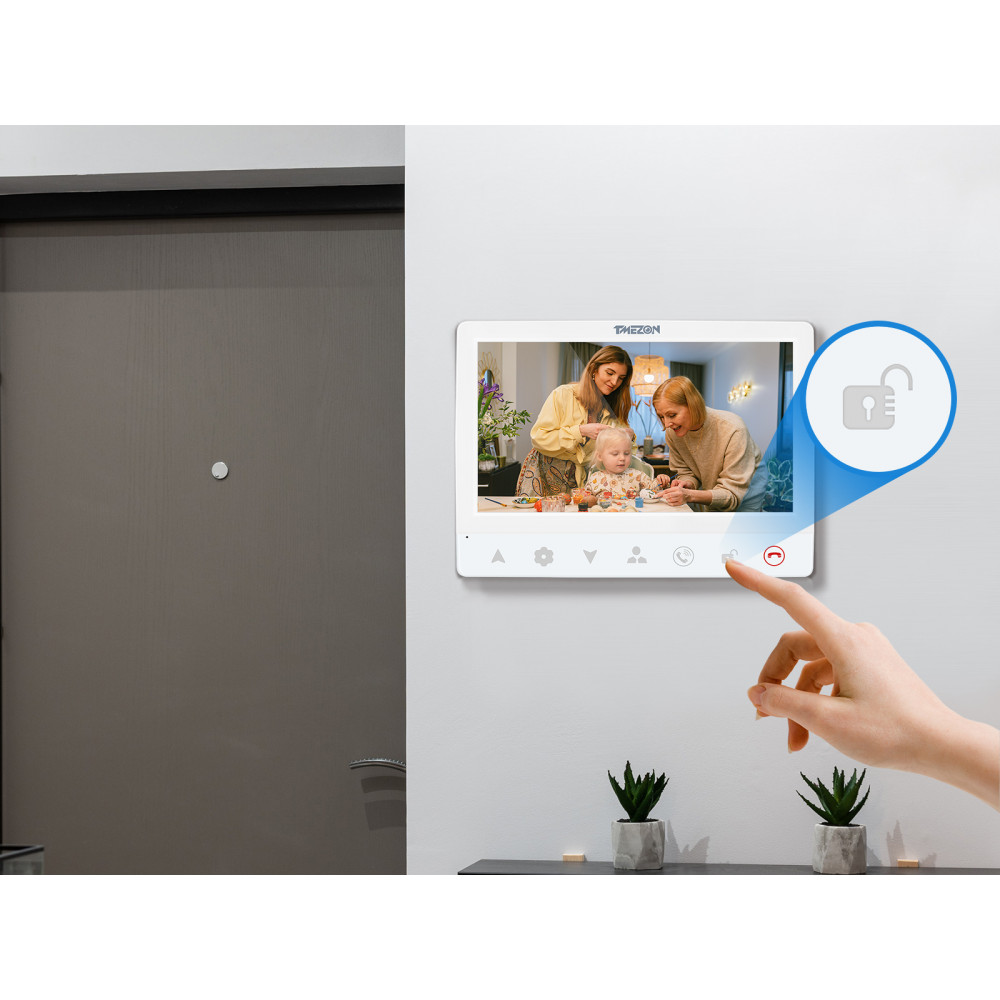 TMEZON video doorbell KIT with 7" screen wifi support tuya application With lock